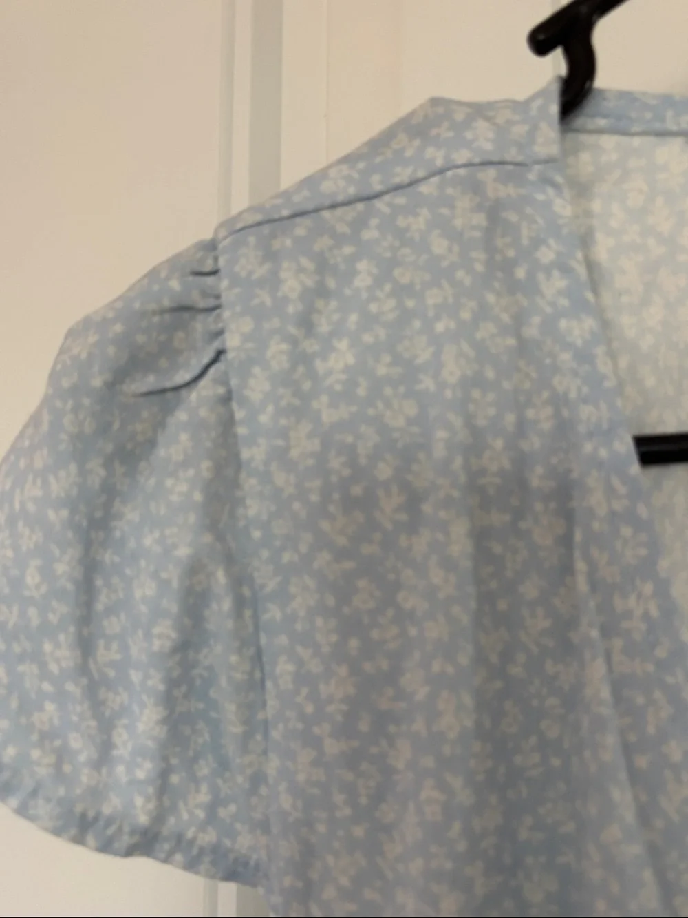 Brandy Melville Light Blue Floral Wrap Dress
